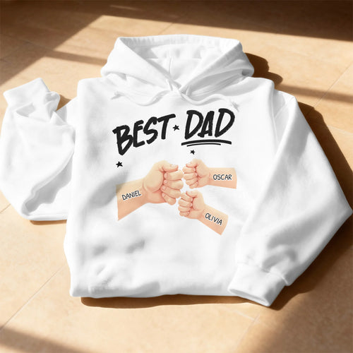 Personalized hoodie – Best Dad fist bump