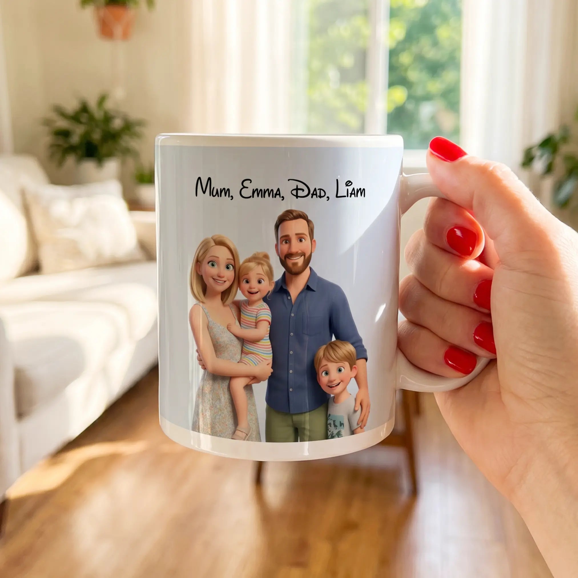 Personalized Mug in Cute 3D Movie Style with Your Family - [US] Mug