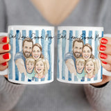 Personalized Mug – With Your Own Family Picture in Cute Watercolor Style with Names