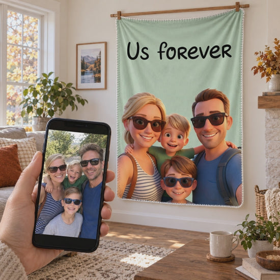 Video: from a family photo to the personalized 3D movie-style blanket